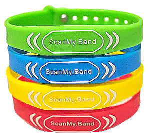 ScanMy.Band NFC + QR Safety Wristband